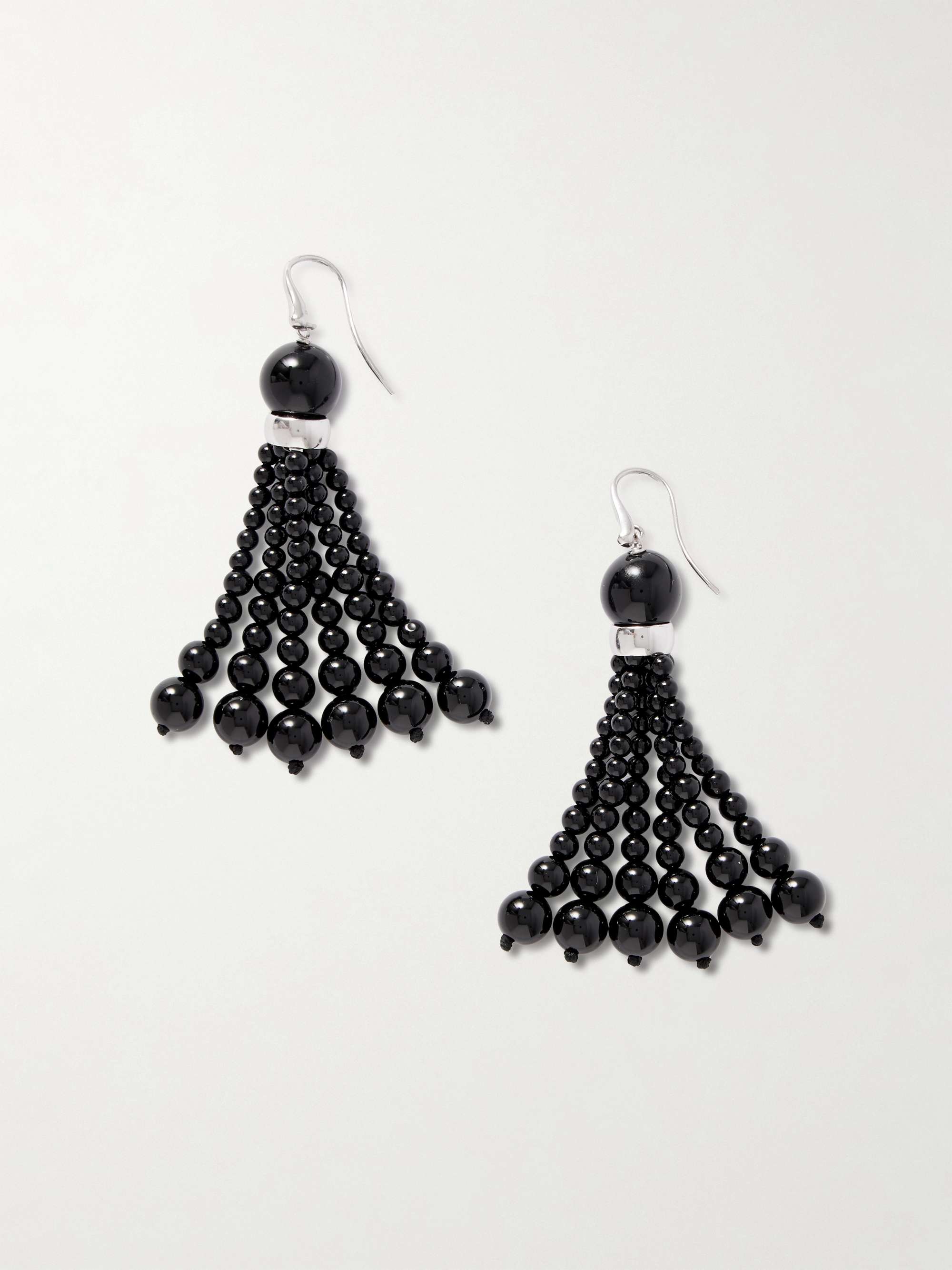 Venice Opera Tasseled Onyx Earrings