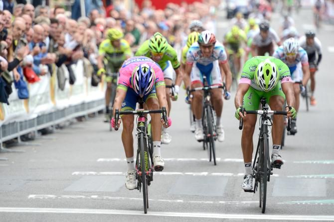 Diego Ulissi (Lampre-Merida) wins the Coppa Sabatini with a perfectly-timed sprint