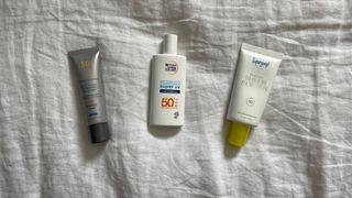Selection of of our favorite sun protections (skinceuticals and supergroup) and sunscreen (garnier)