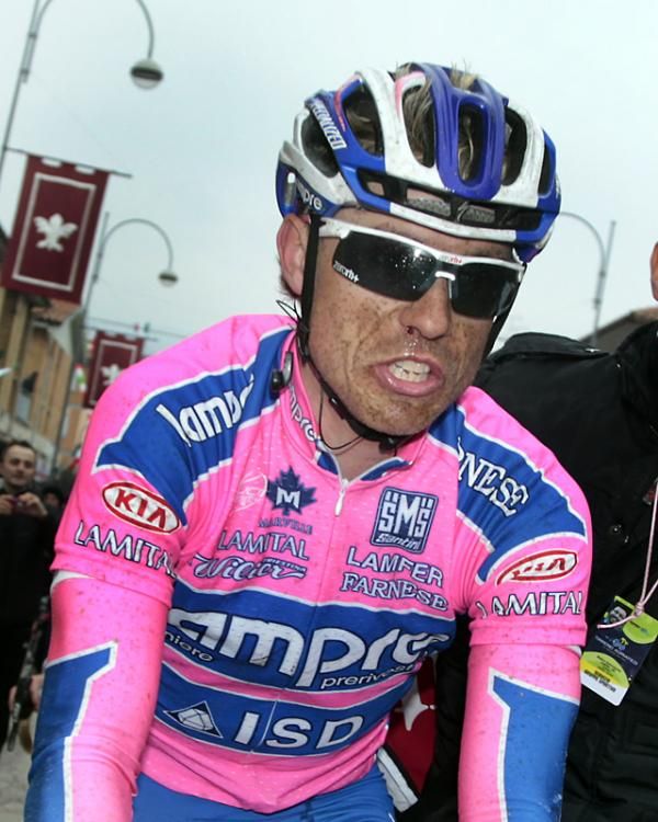 Damiano Cuego (Lampre - ISD) after the stage