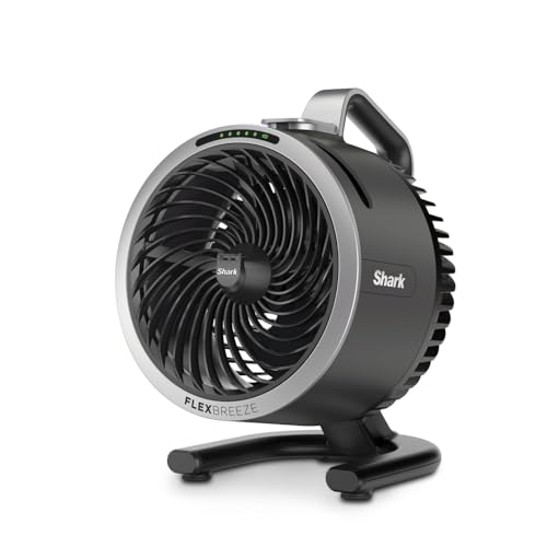 Shark Flexbreeze Hydrogo, Powerful Portable Fan With Misting, Indoor & Outdoor Cooling, Quiet & Durable, Corded & Cordless, Compact & Lightweight, Up to 20m Airflow, Charcoal Fa050uk
