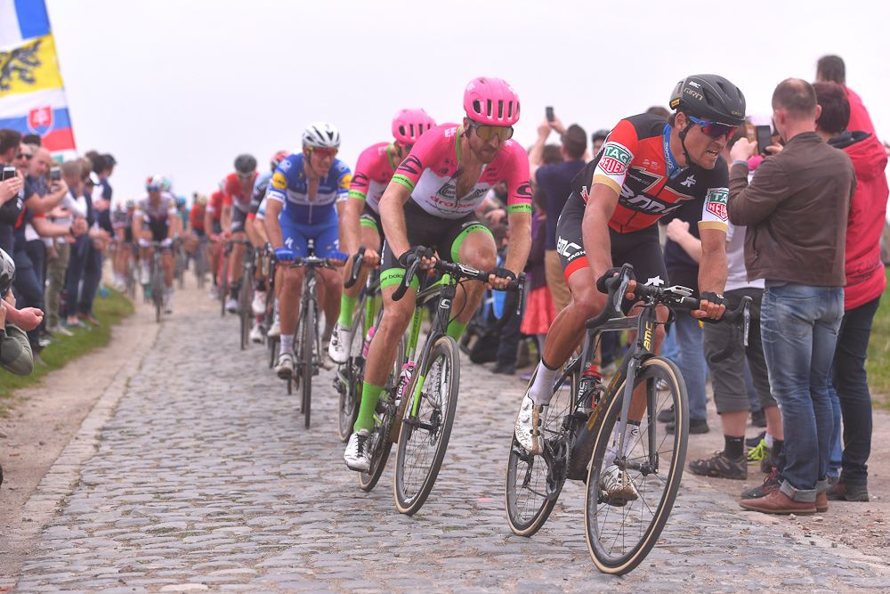 Taylor Phinney finished eighth in Paris-Roubaix