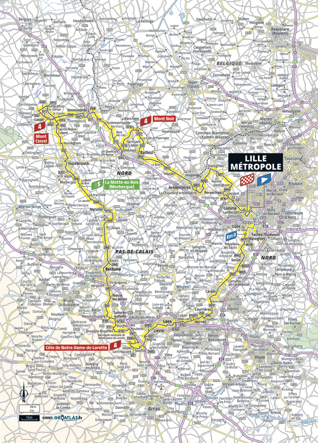 Maps of the 2025 Tour de France stages