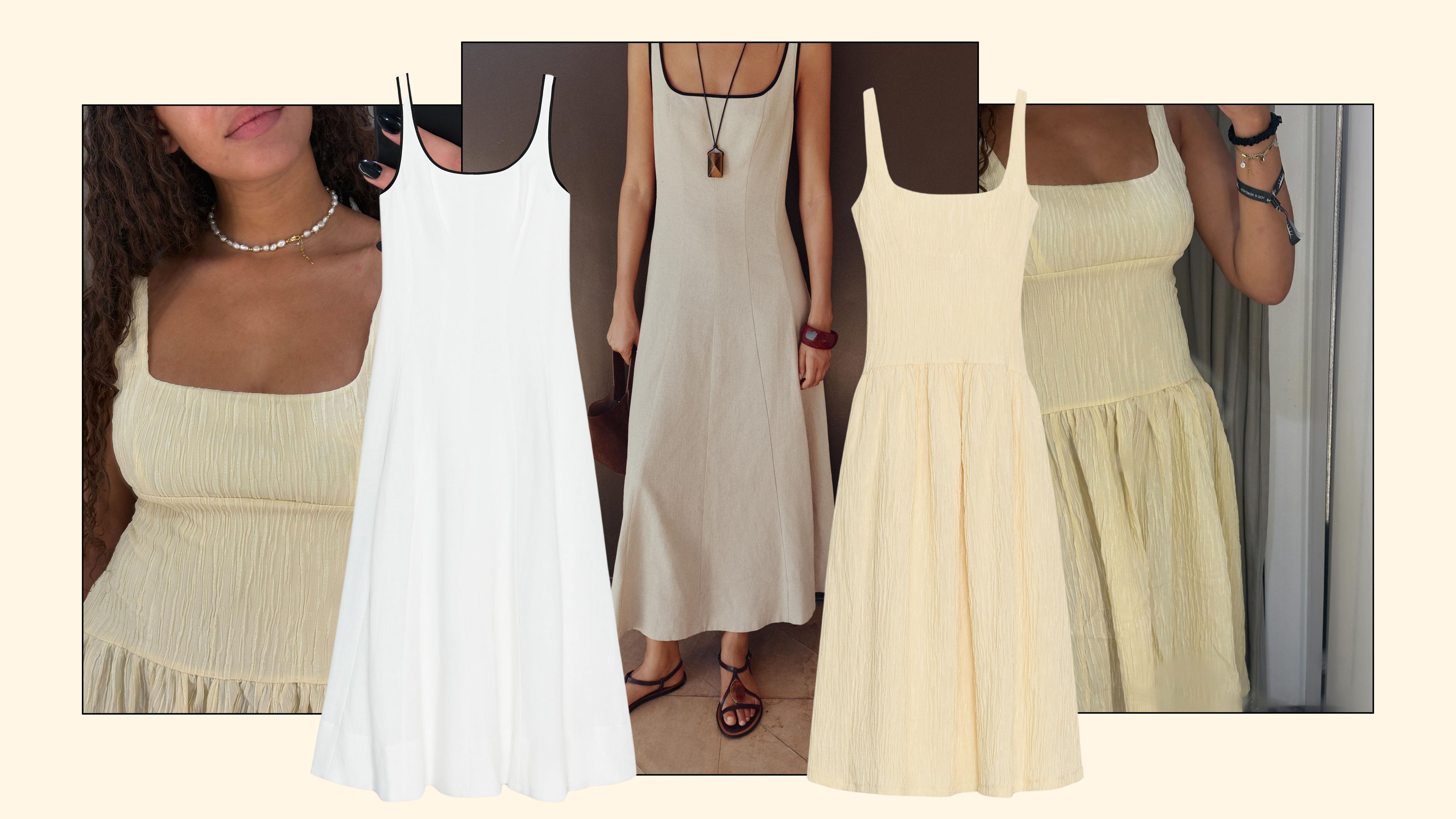 Imani wears two Zara midi dresses discussed in the piece