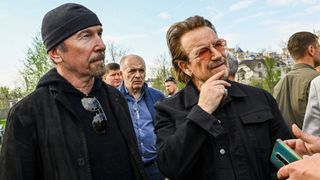 [L-R] The Edge and Bono of U2