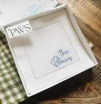 Etsy Embroidered Last Name Cocktail Napkins Etsy Embroidered Last Name Cocktail Napkins