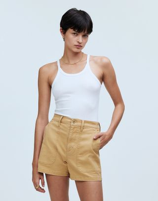 Madewell The perfect classic anti-fatigue shorts in dry straw