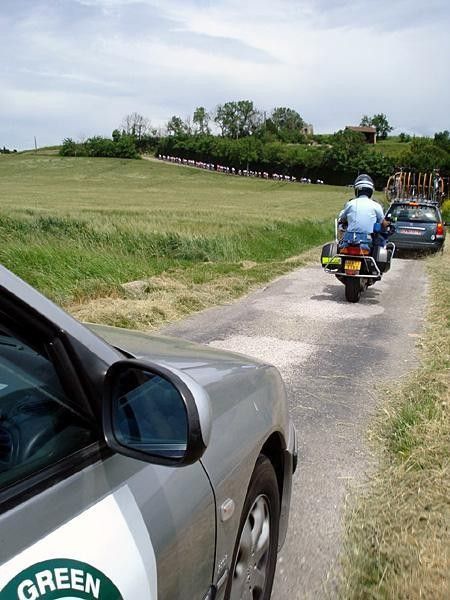 Narrow bike-path-width roads.