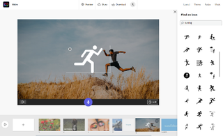 Adding icons in Adobe Express free online video editor