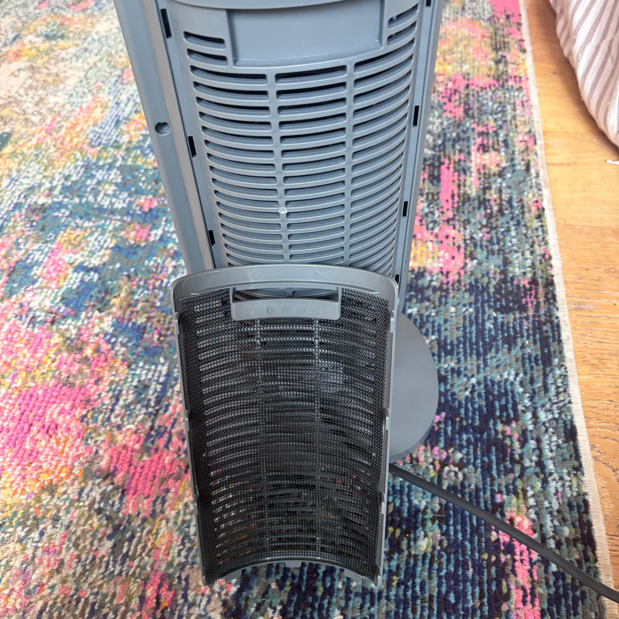 Morphy Richards tower fan heater with back off for cleaning