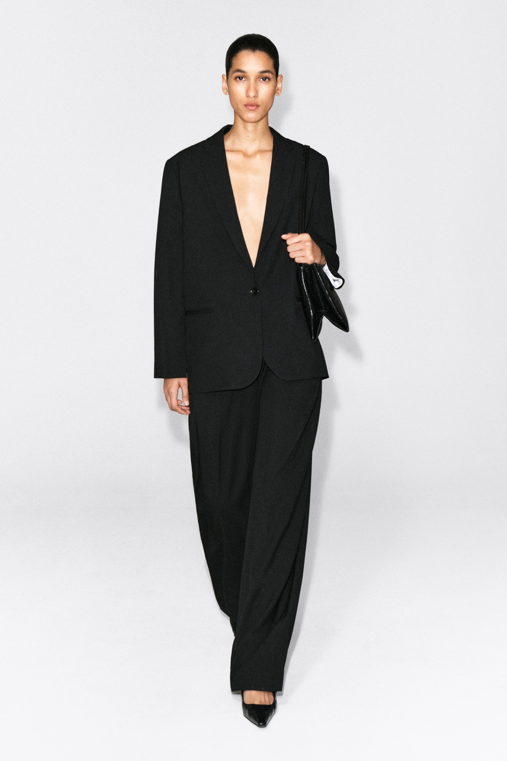 Twill Single-Breasted Blazer