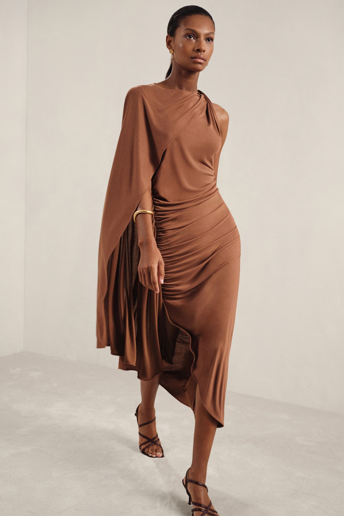 Cape Sleeve Dress 