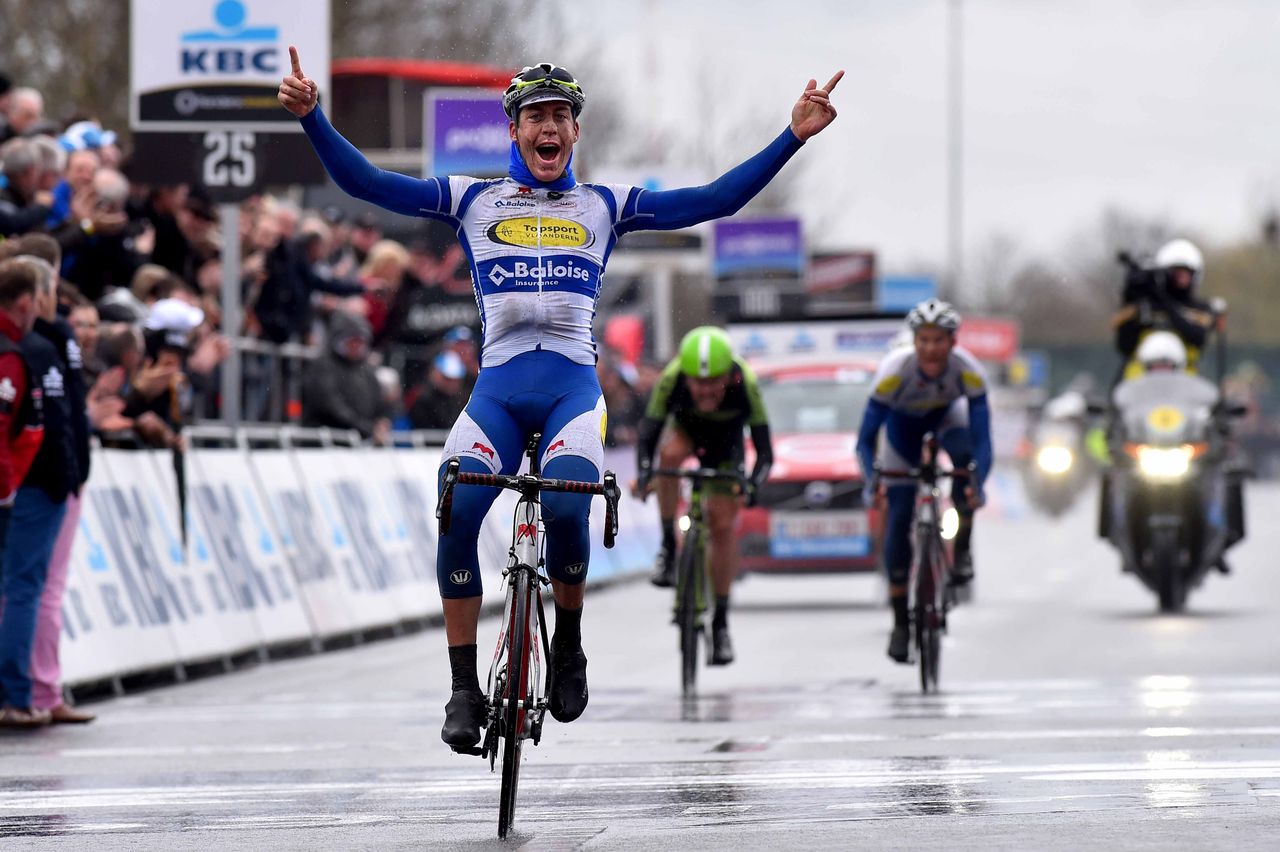 Jelle Wallays (Topsport Vlaanderen-Baloise) wins Dwars door Vlaanderen