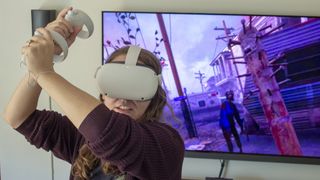 Oculus Quest 2 Walking Dead Playing