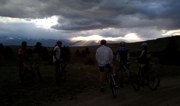The Mangy crew sunset ride.