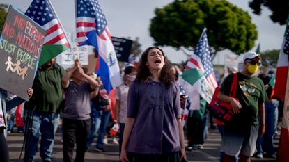 A protest against ICE in Oxnard, California