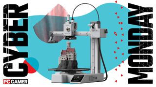 Bambu 3D printer on Cyber Monday background