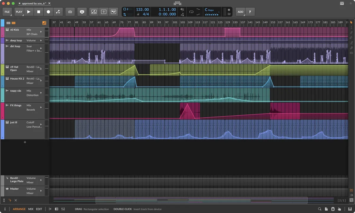حالت جدید اتومیشن در Bitwig Studio 6