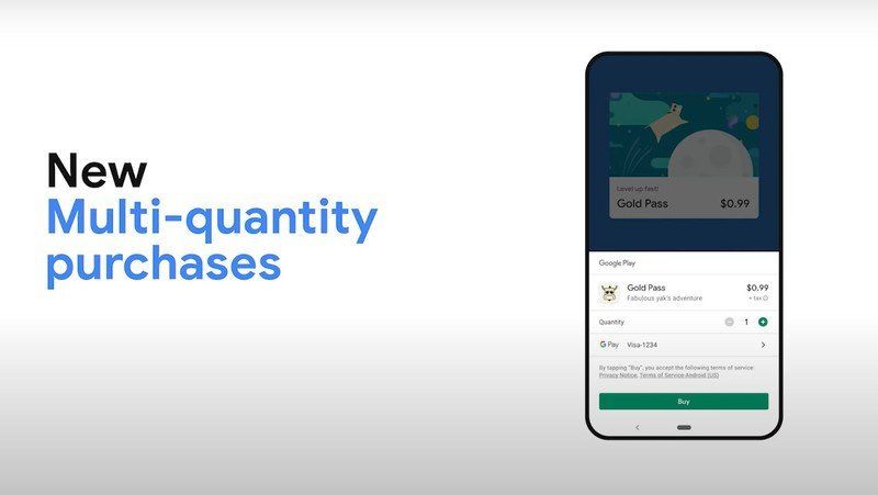 Google Play Multi Quantity