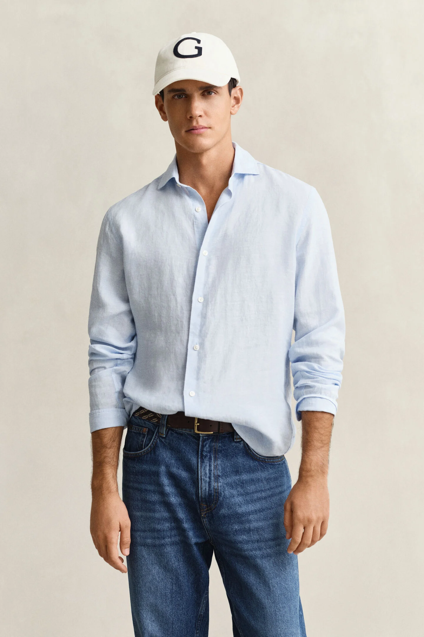 GANT AB, Linen Shirt - Sky Blue