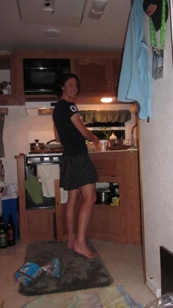 Mary is happy to have her mobile kitchen.