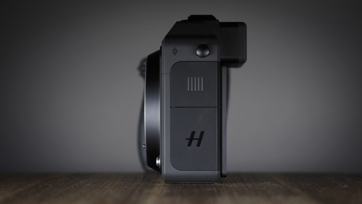 Hasselblad X2D II 100C on a wooden surface