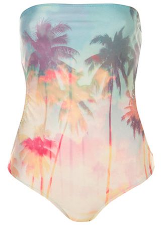Topshop palm print swimsuit, £35