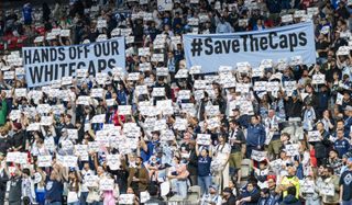 Vancouver Whitecaps protest against the potential relocation of their club on the street and in the stadium as part of the Save The Caps movement