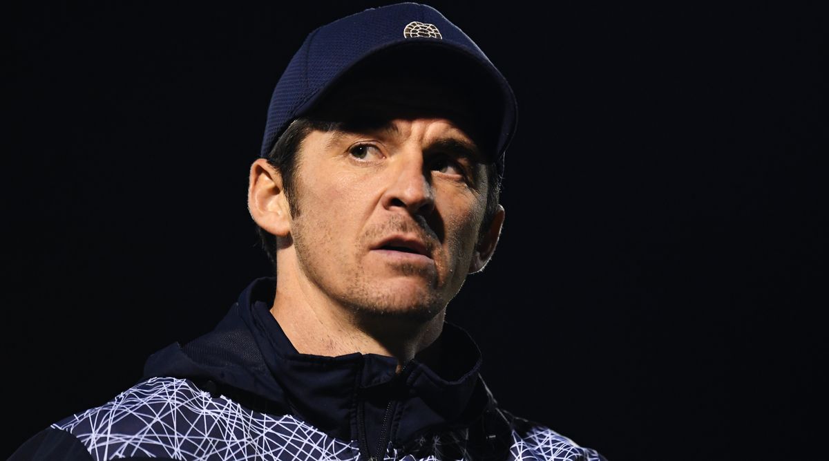 BRISTOL, ENGLAND - OCTOBER 13: Joey Barton, Manager of Bristol Rovers looks on as he walks off the pitch at full-time after the Papa John&#039;s Trophy match between Bristol Rovers and Chelsea U21 at Memorial Stadium on October 13, 2021 in Bristol, England. (Photo by Alex Burstow/Getty Images)