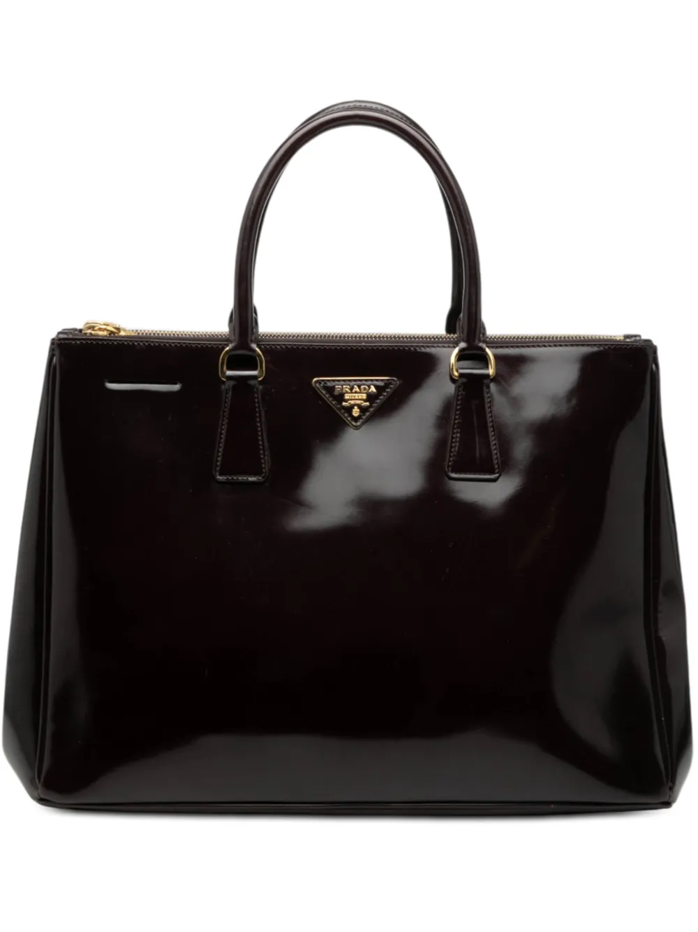 Prada Pre-Owned 2013-2026 Medium Spazzolatto Galleria Double Zip Satchel | one size