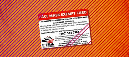A fake mask exemption card.