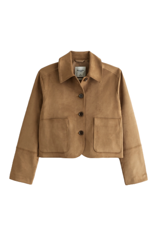 Abercrombie Vegan Suede Button-Through Jacket (Was $120) 