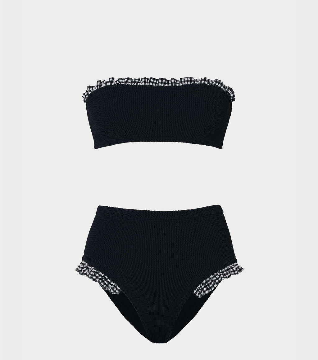 Peggy Bikini - Black Gingham