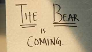 The sign at the end of The Bear.