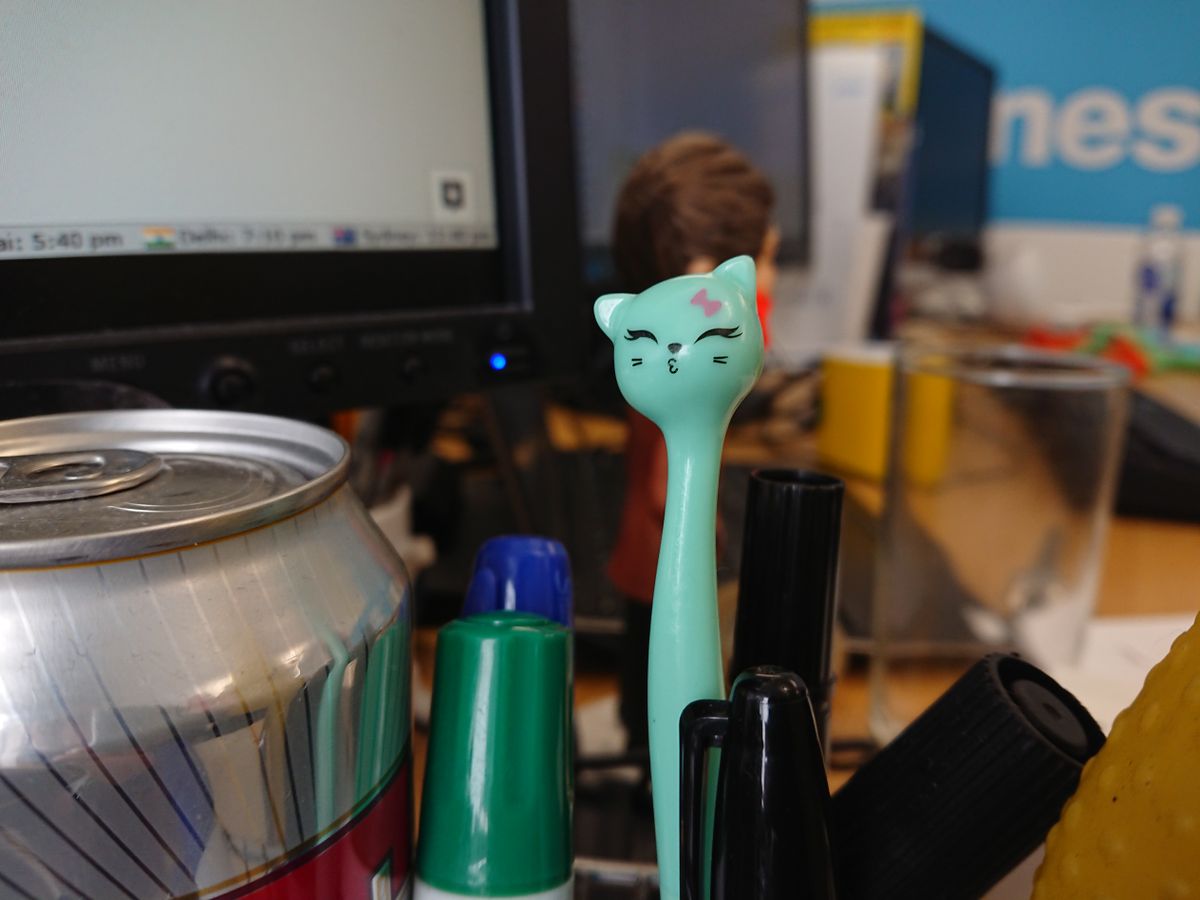 In a busy environment, the tap-to-focus function allows you to highlight an object.