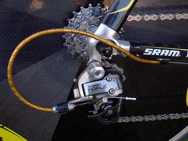 Millar is running SRAM Force for now