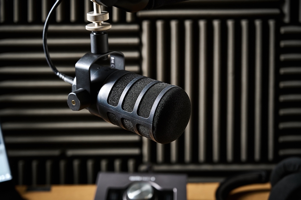 Rode PodMic USB in a studio setting