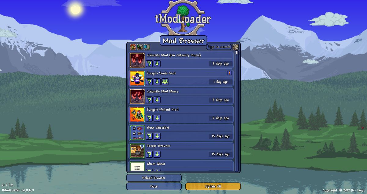 add terraria mods