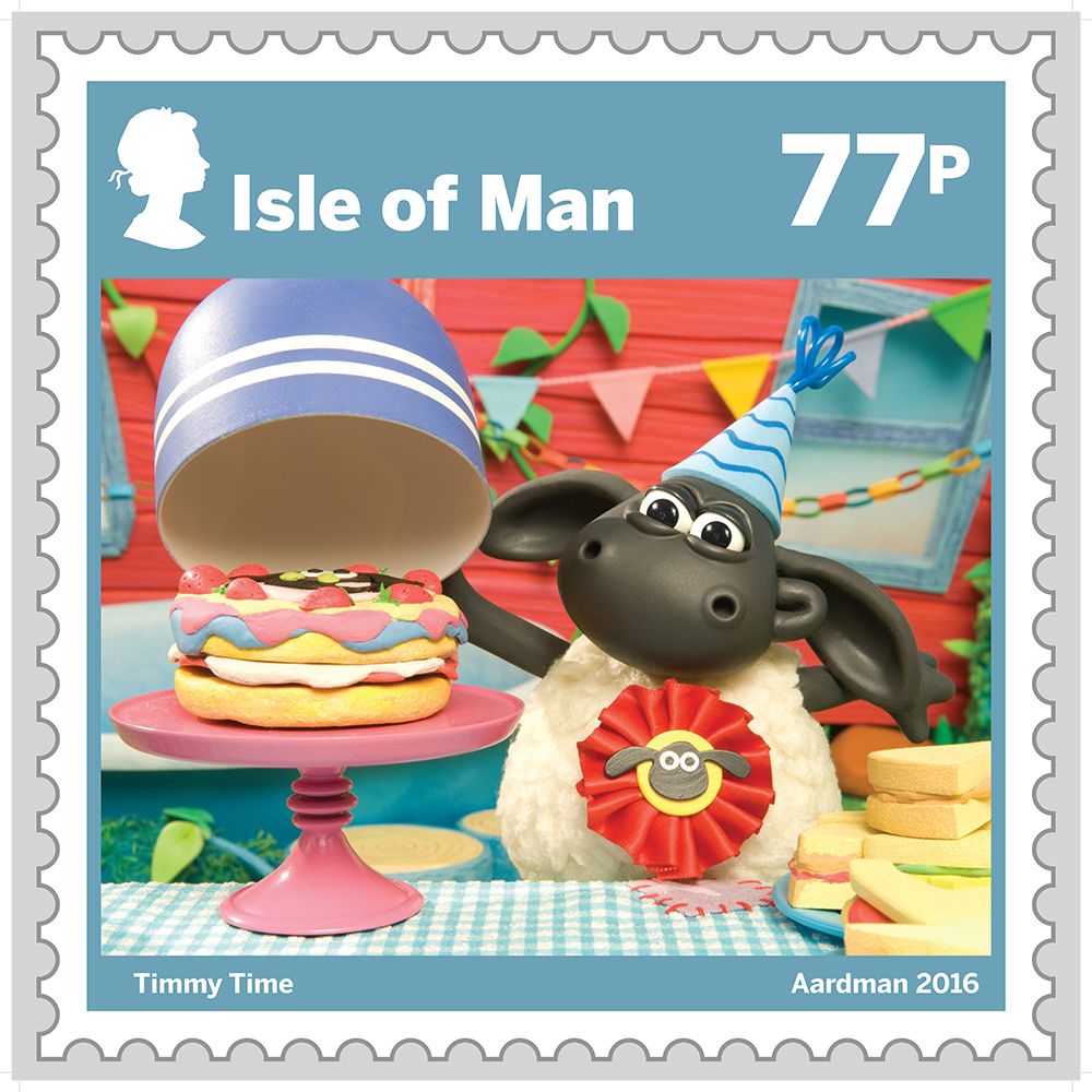 Timmy the lamb celebrates Aardman's 40th birthday with a cake