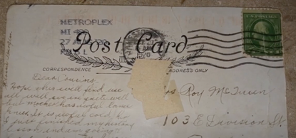 The 100-year-old postcard.