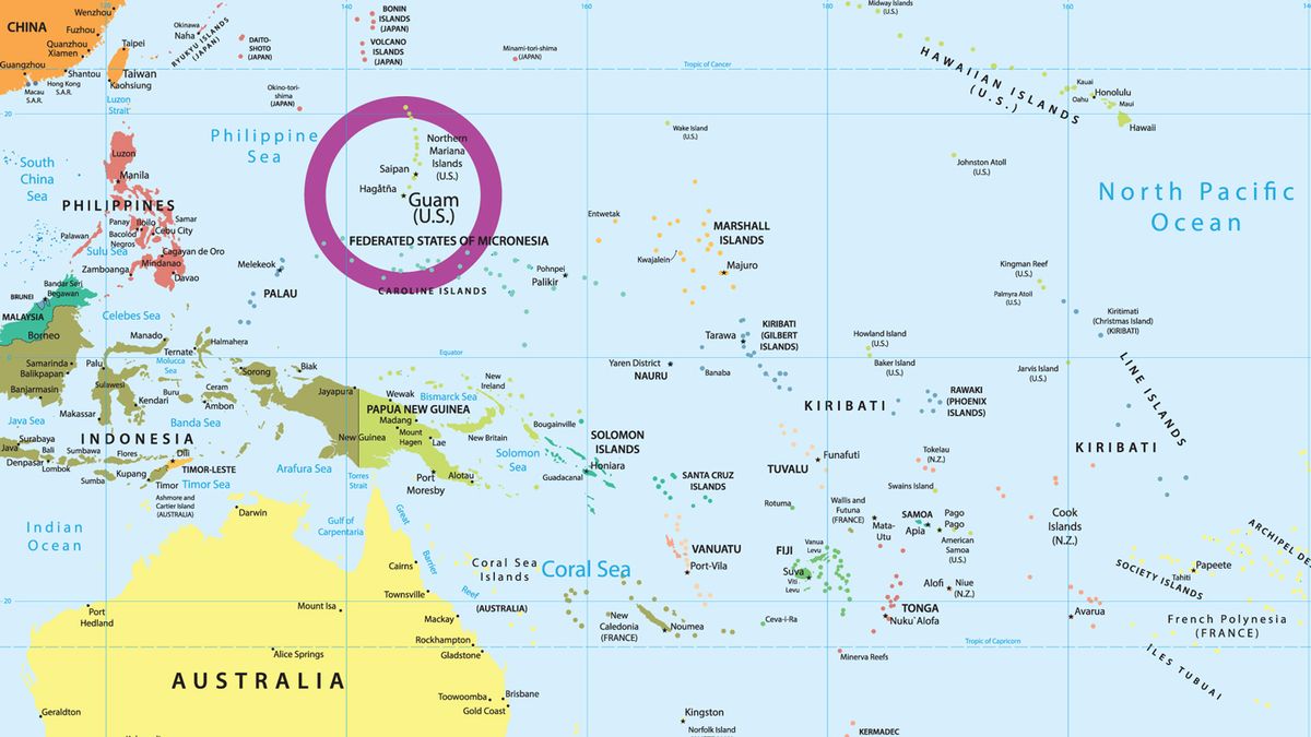 Остров Гуам на карте. Остров Гуам на карте Австралии. Остров Гуам США на карте.