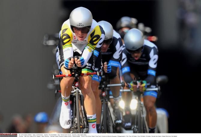Australian champion Cam Meyer leads the Garmin-Cervelo time in 2011
