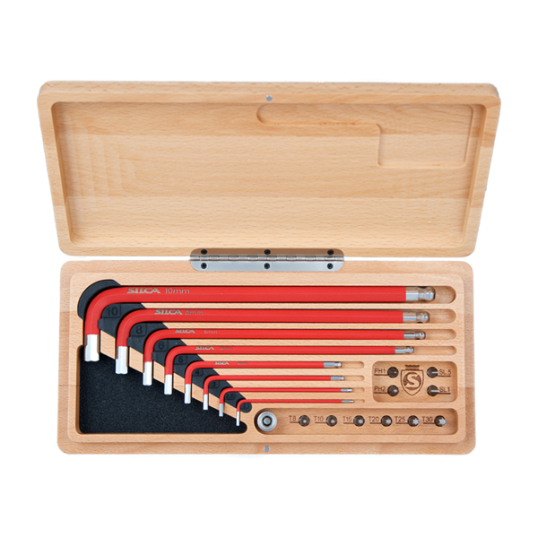 HX-One Home and Travel Essential kit features steel hex keys, adaptors and comes in a beechwood box