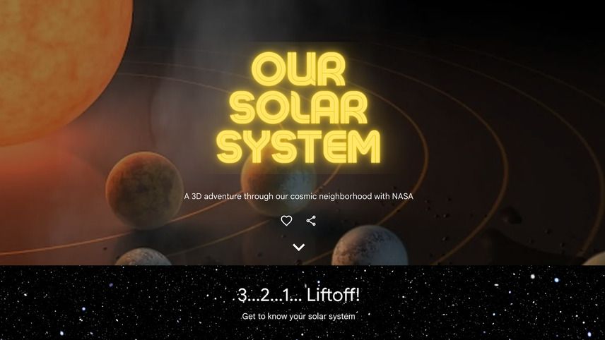 Splash screen for the &quot;Our Solar System&quot; project