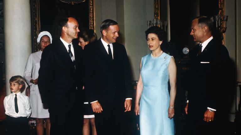 Queen Elizabeth II and Apollo 11 Astronauts