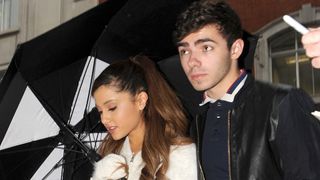 Ariana Grande and Nathan Sykes pictured arriving at the BBC on October 11, 2013 in London, England.