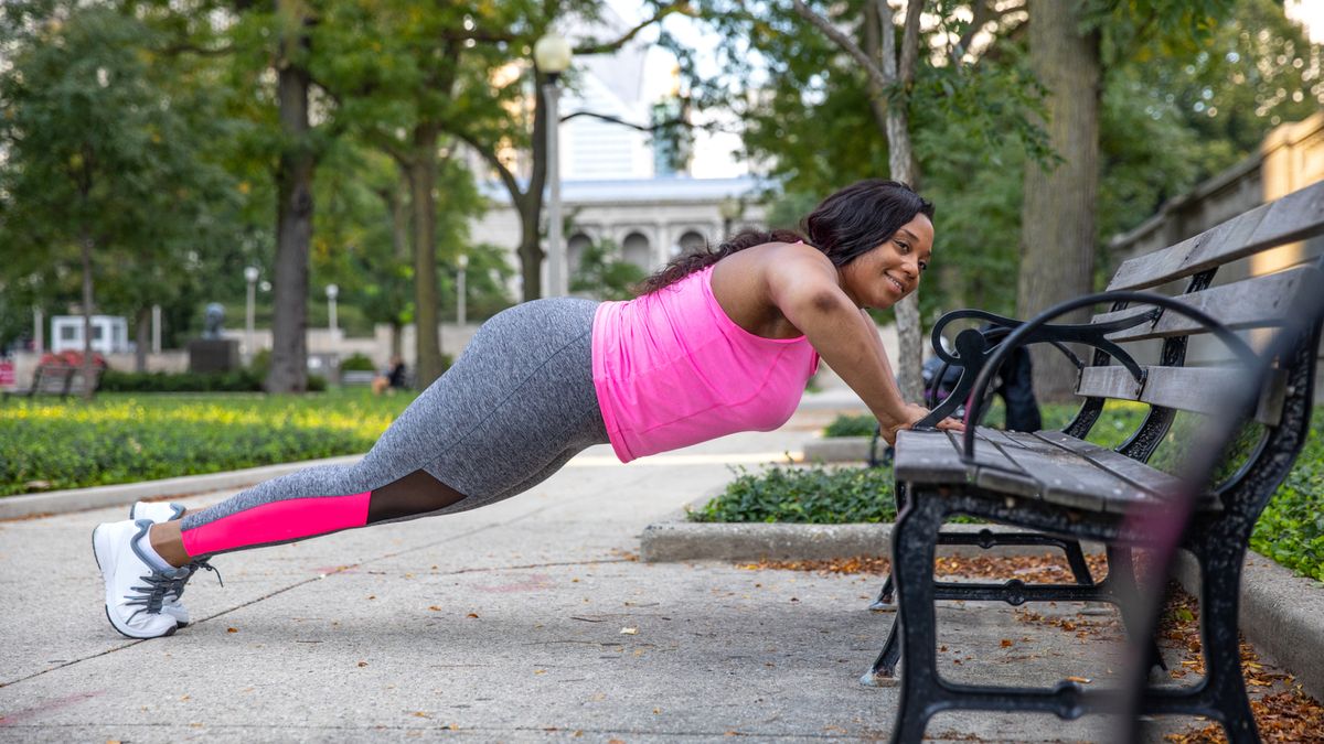 Use this four-move outdoor workout to build strength and endurance without any equipment