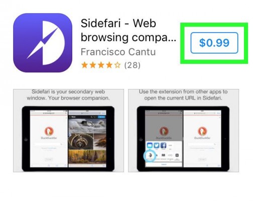 safari 2 tabs side by side