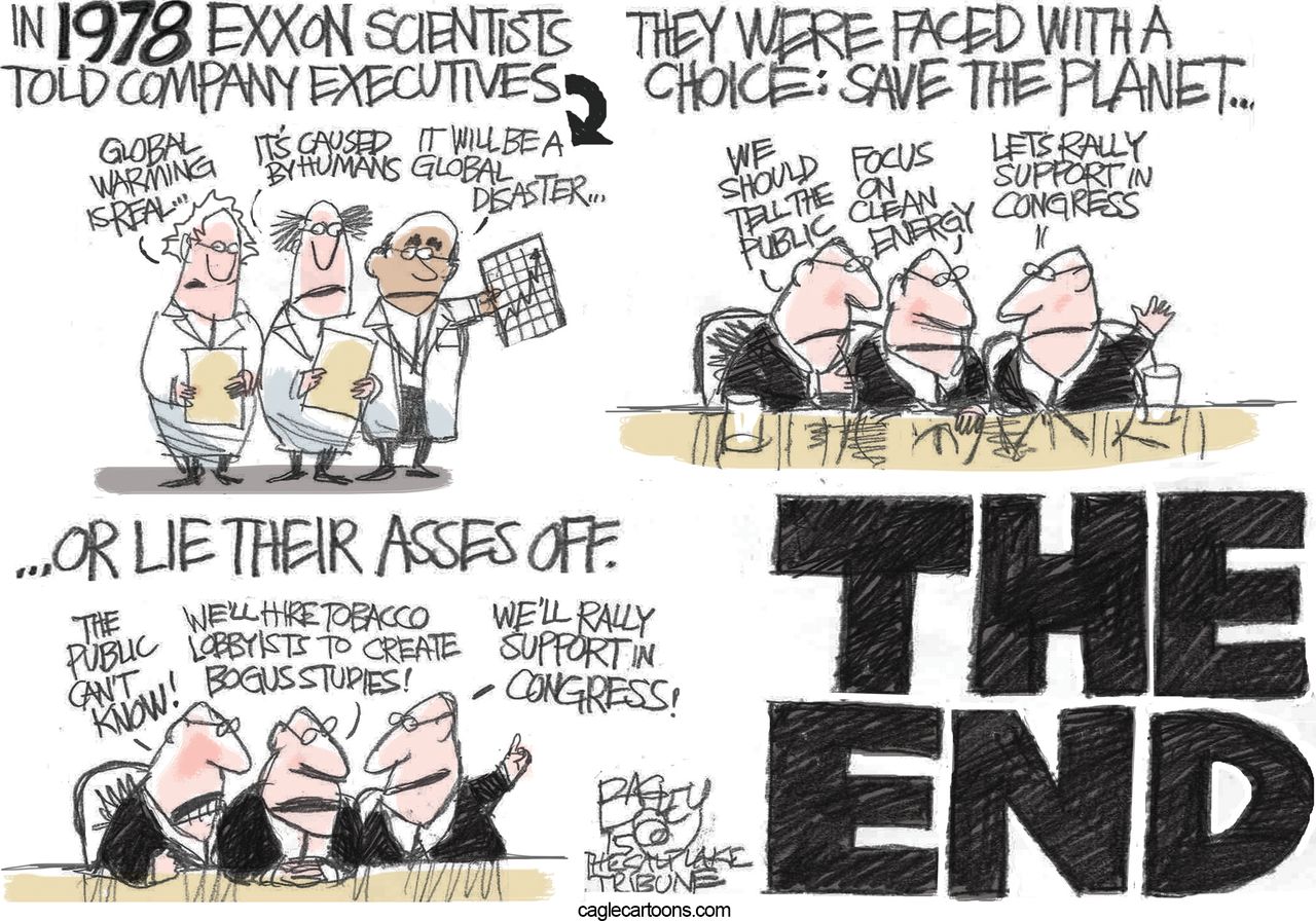 Editorial cartoon U.S. Exxon