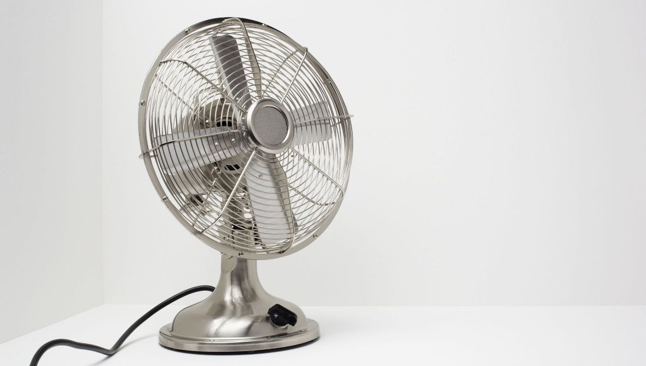 Electric silver fan